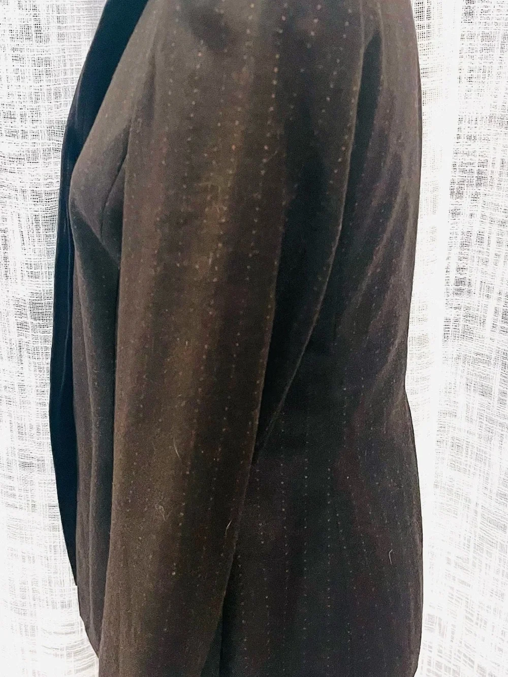 Brown Tailored 3 Button Wool Cashmere Blazer Size 4 Fitted Equestrian Academia